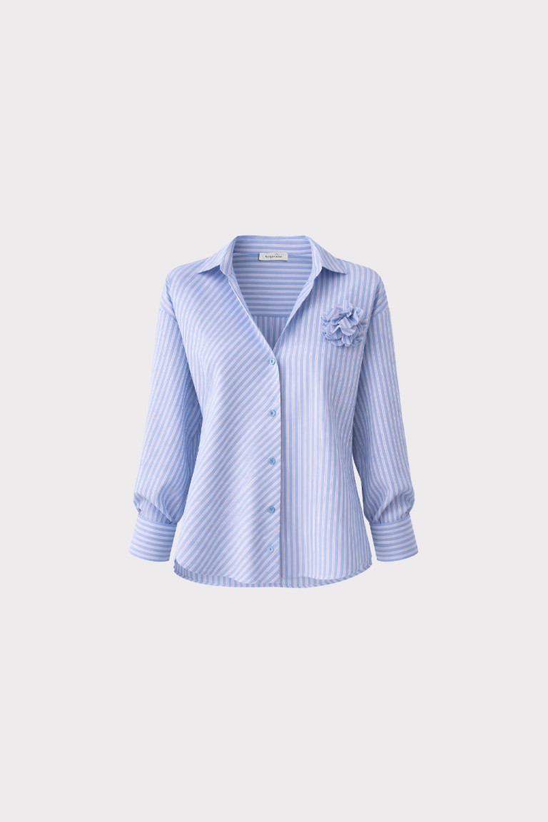 Camicia righe con applicazione