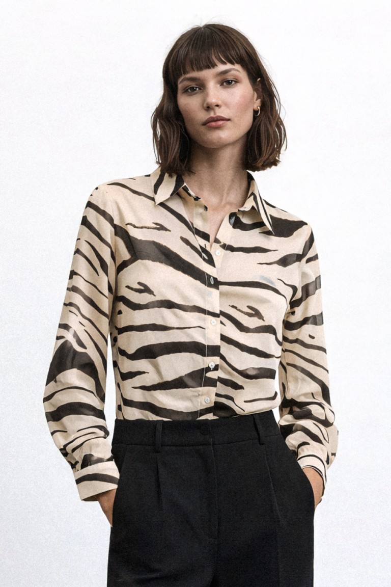 Camicia stampa animalier