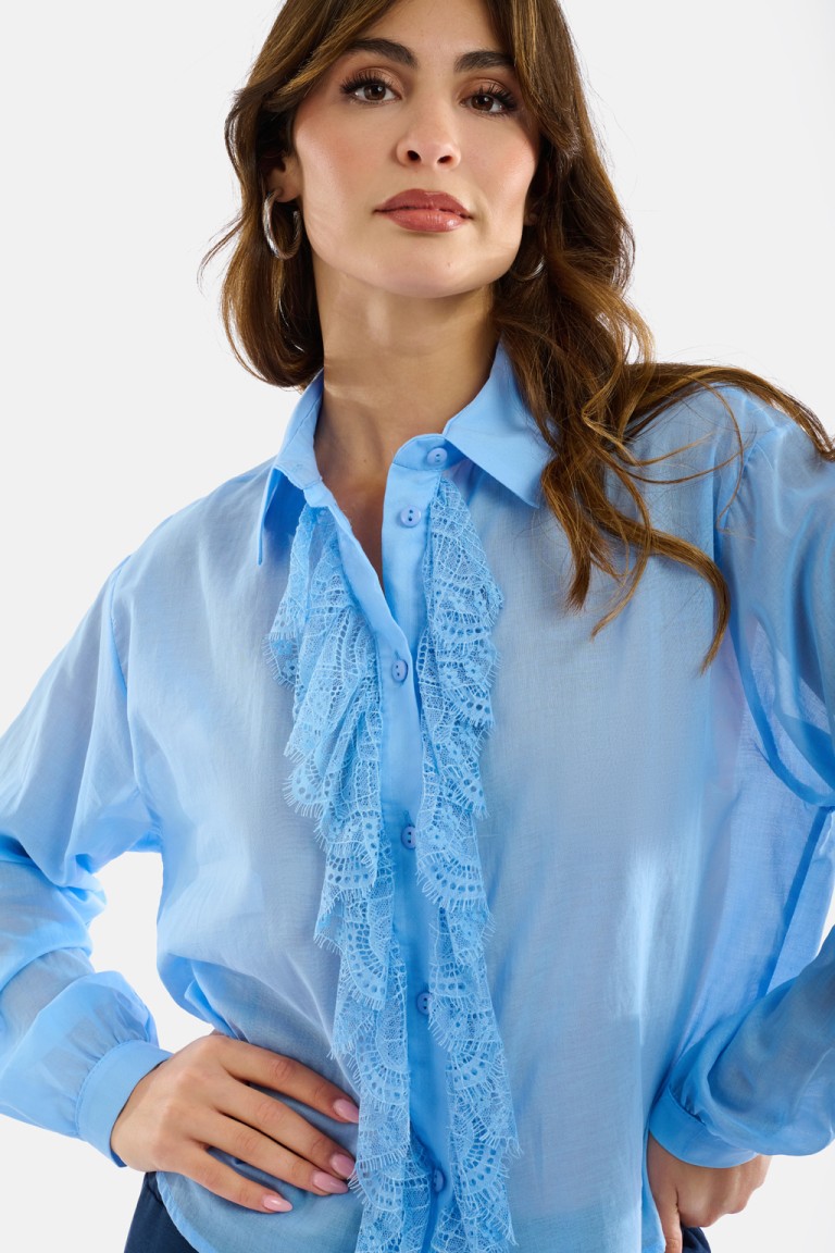 Camicia balze in pizzo