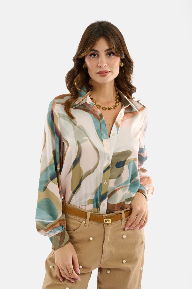 Camicia stampa astratta