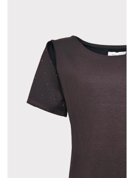 Abito manica strass