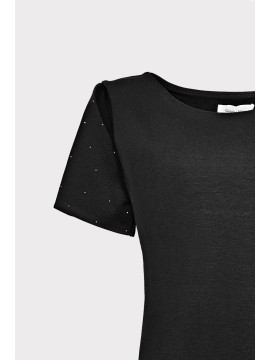 Abito manica strass