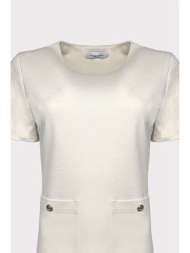 Abito college con pieghe all'orlo