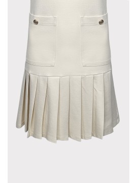 Abito college con pieghe all'orlo