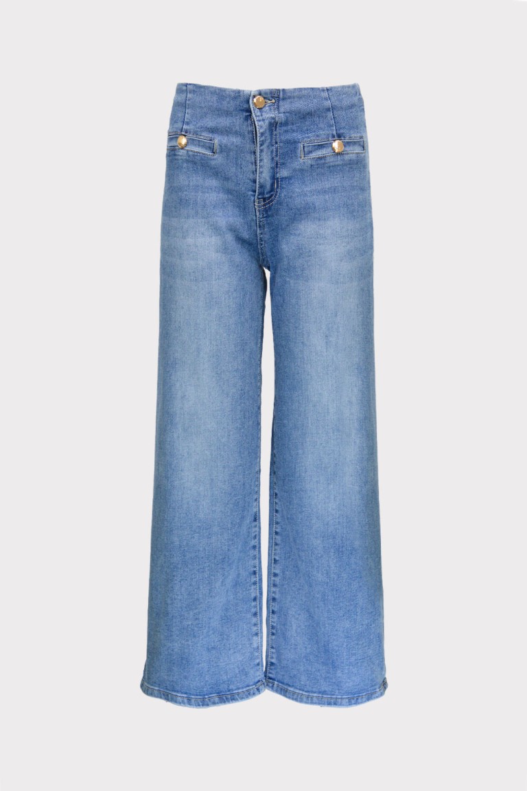 Jeans culotte con frisi