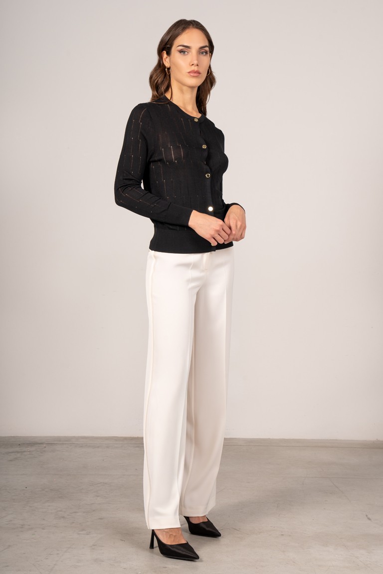 Cardigan pointelle