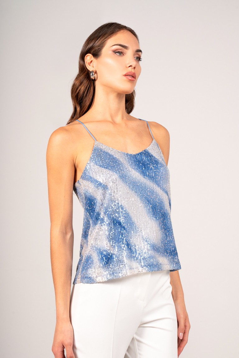 Top in paillettes