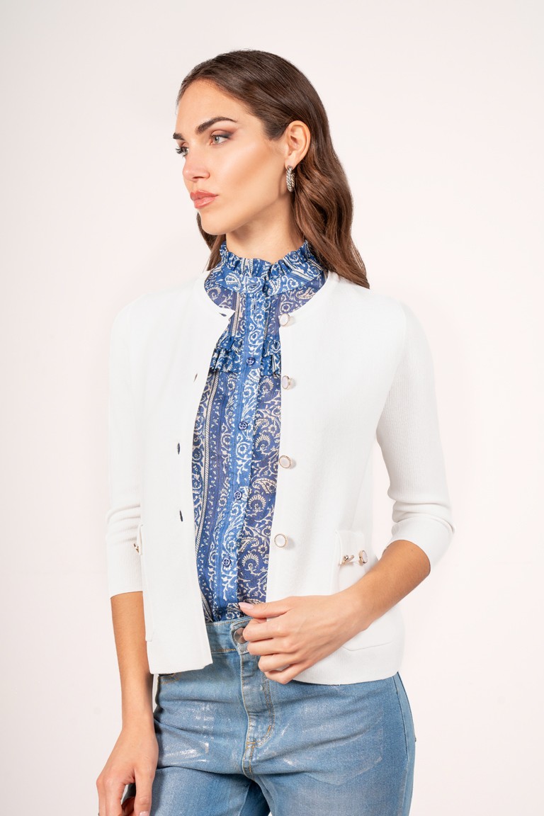 Cardigan in maglia con tasche