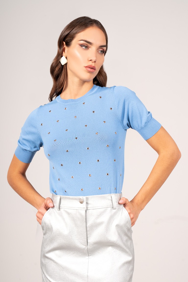 Maglia con occhielli