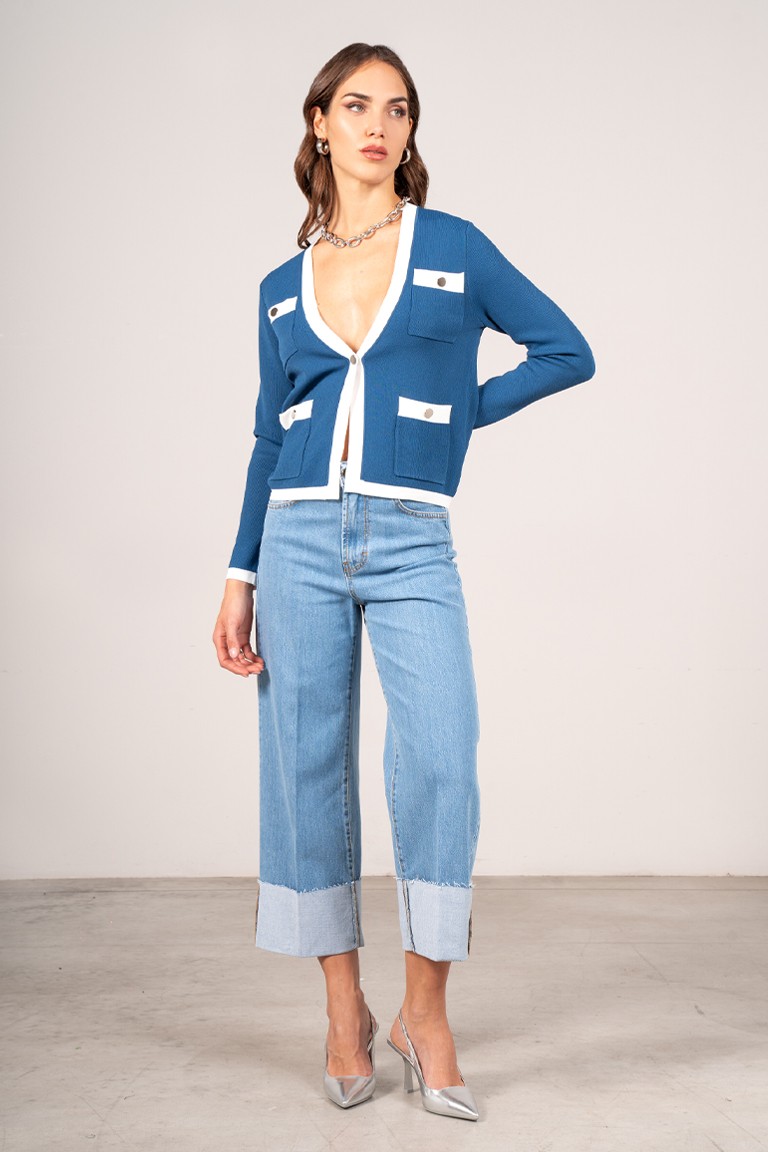 Cardigan bicolor