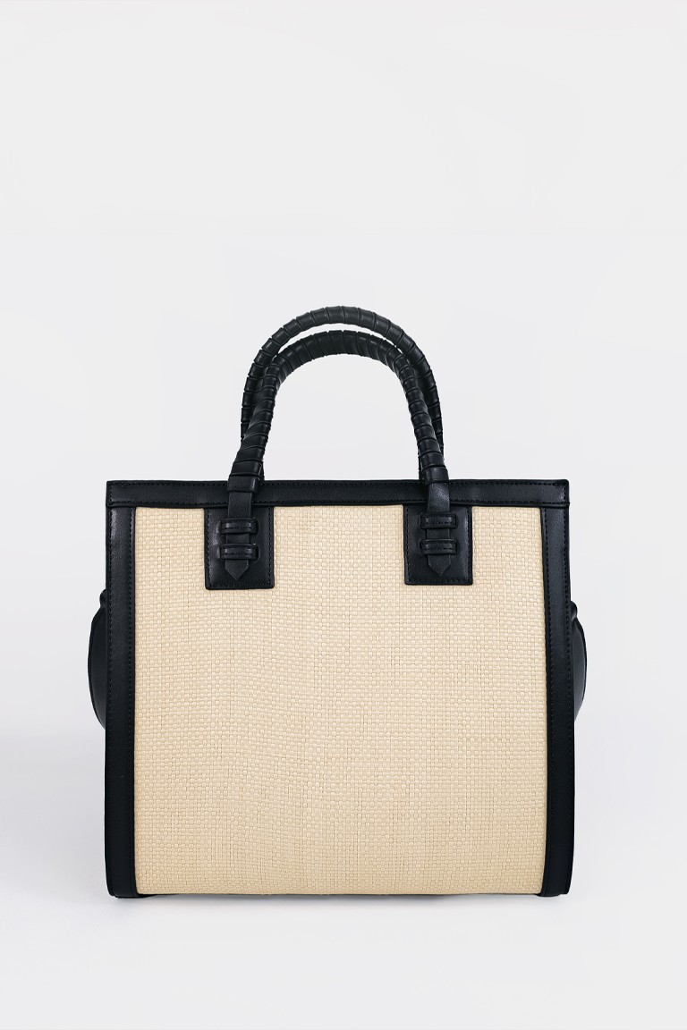Borsa quadrata paglia