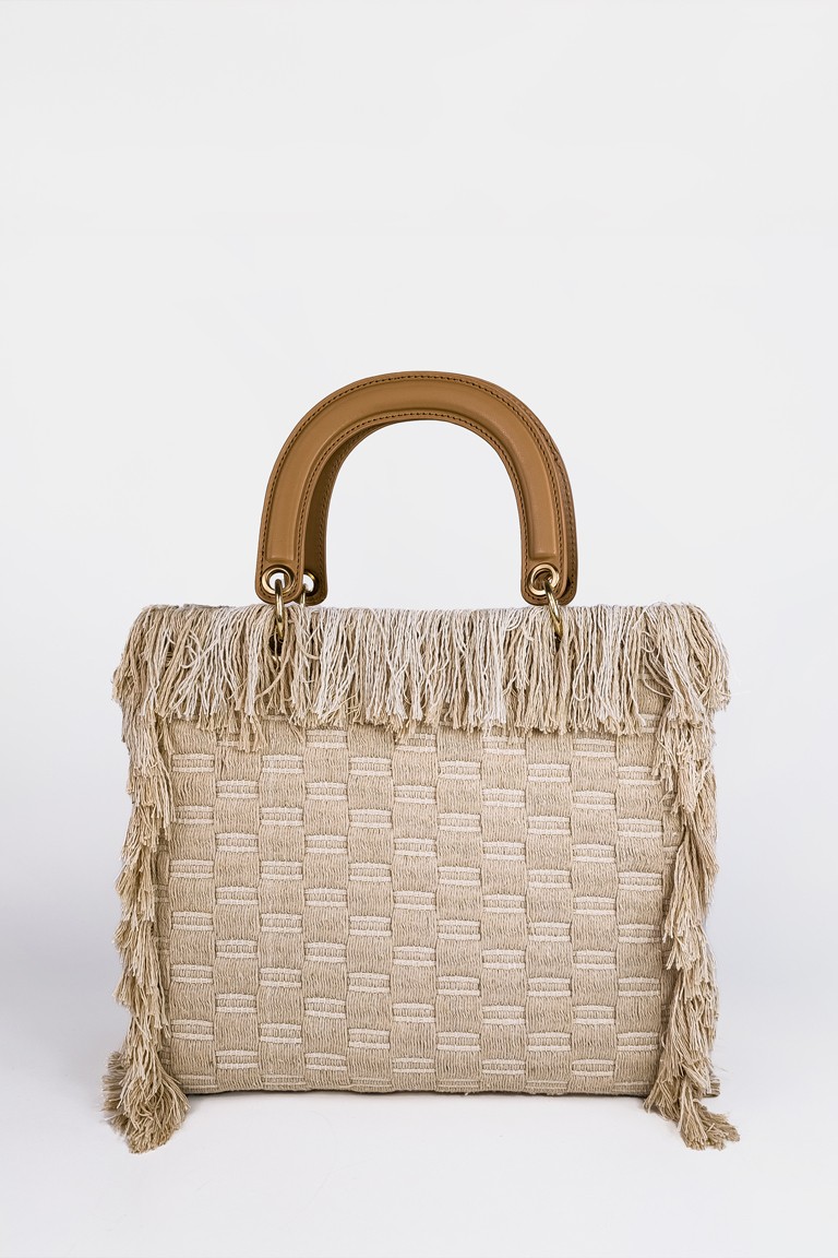 Borsa squadrata frange