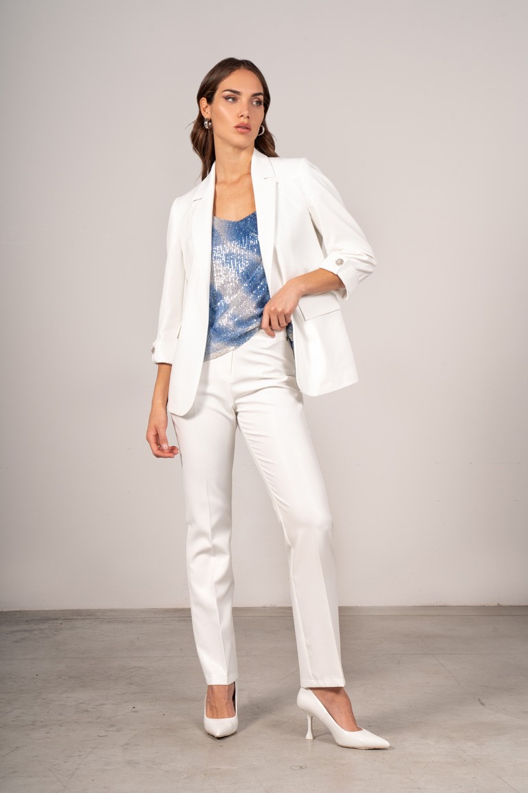 Blazer con risvolto