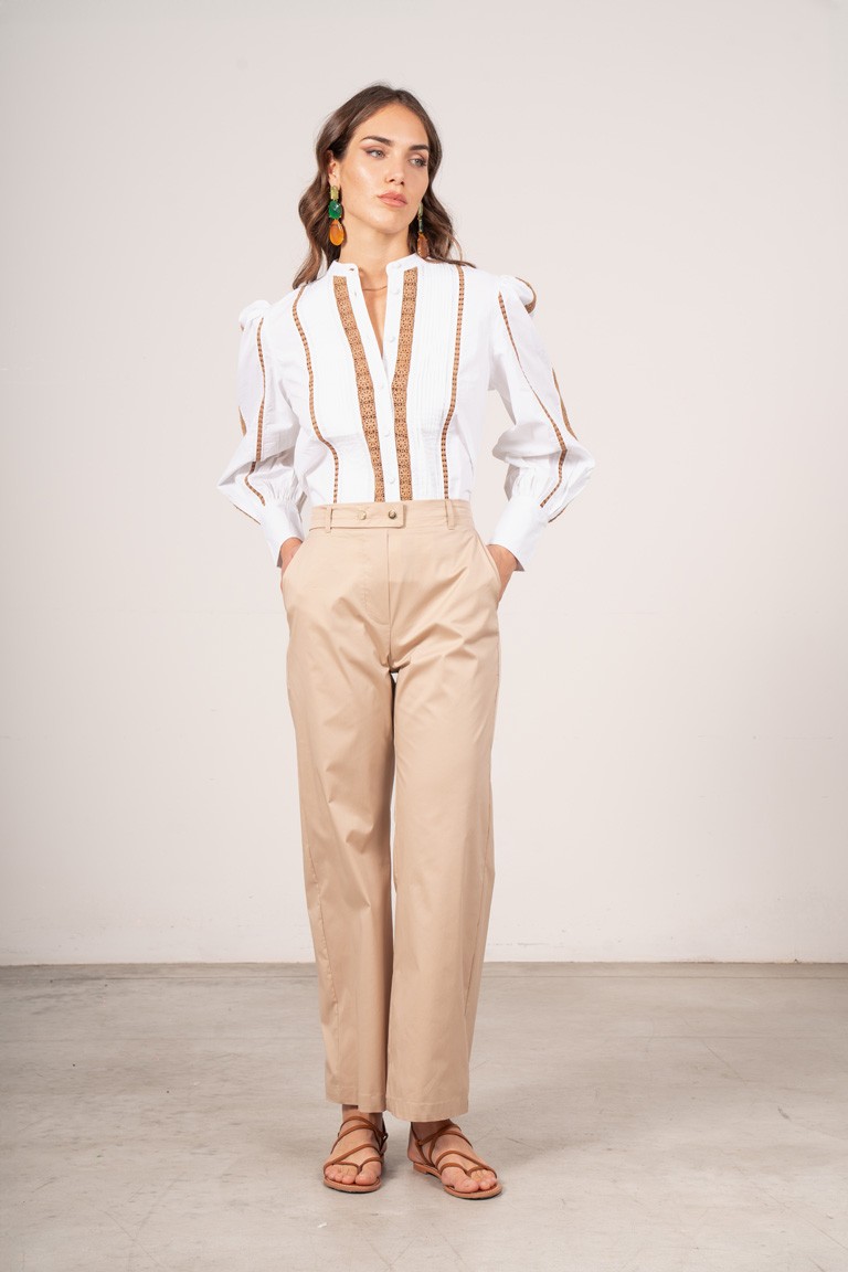 Pantalone bustino impunturato