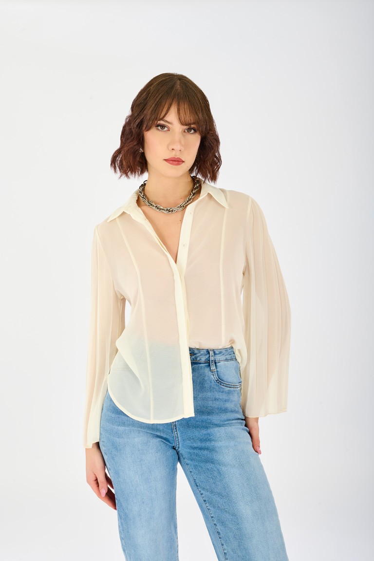 Camicia manica plisse'