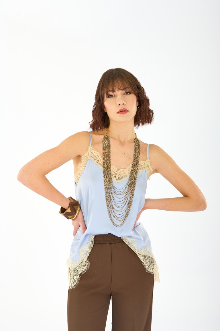 Top lingerie asimmetrico