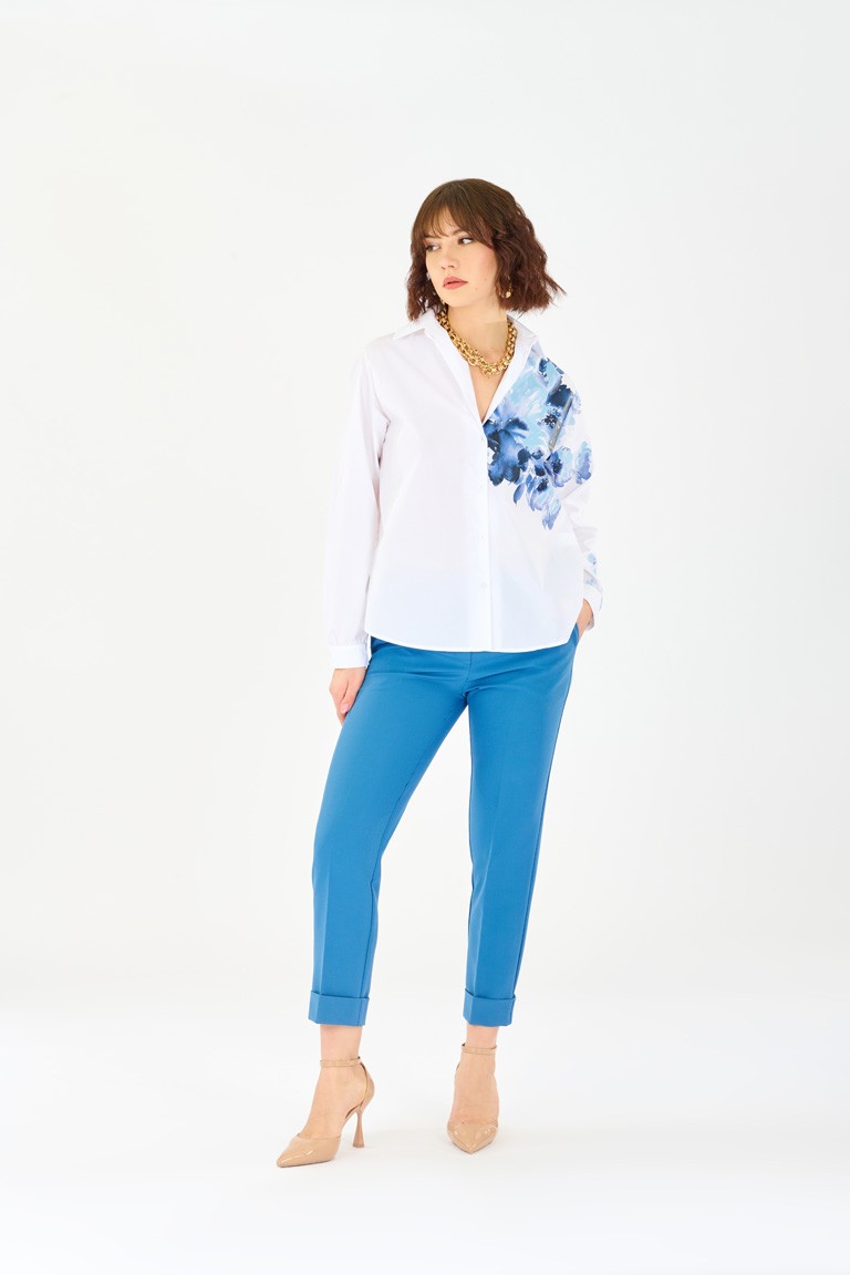Pantalone con risvolto