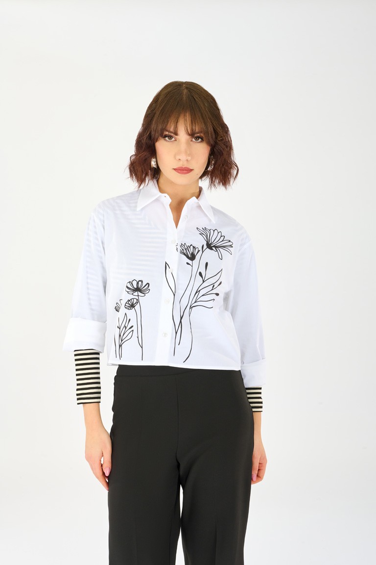 Camicia fiore grafico