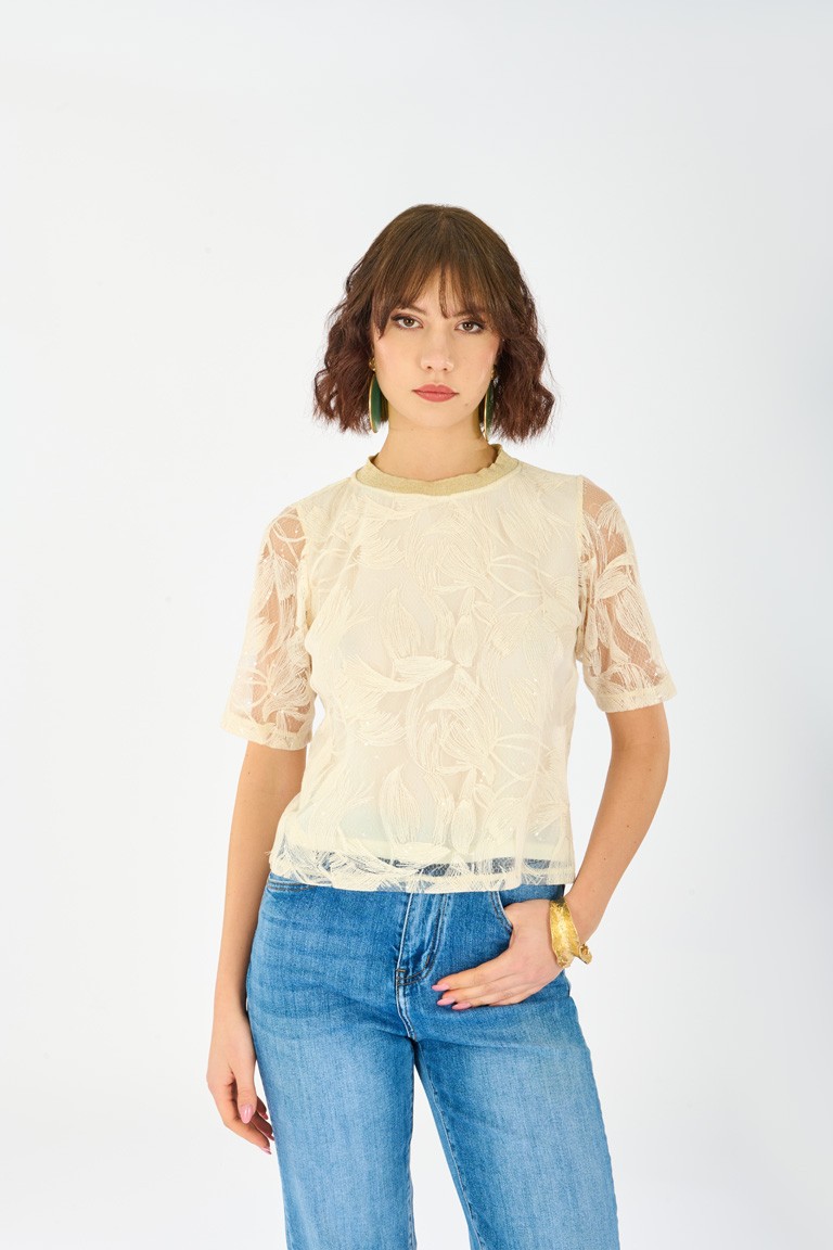 Maglia devore' e lurex