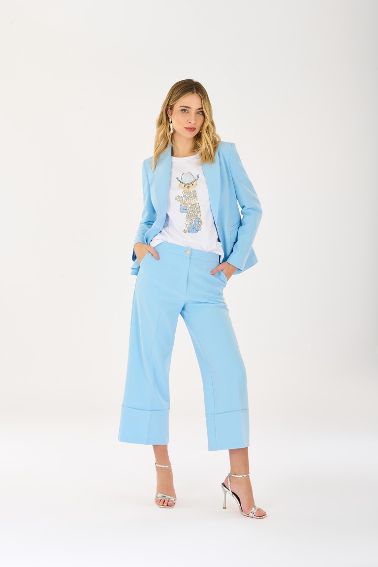 Panta-culotte con piegone