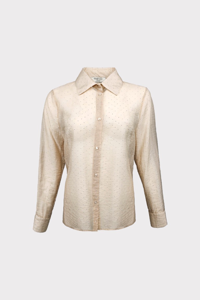 Camicia tessuto strass