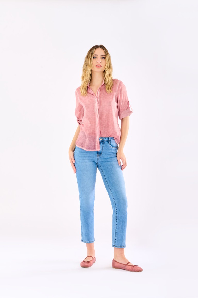 Jeans regular dettagli strass