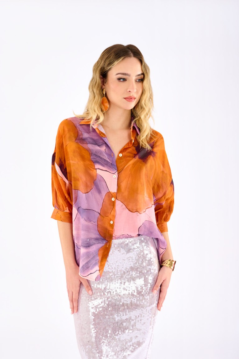 Camicia stampa floreale
