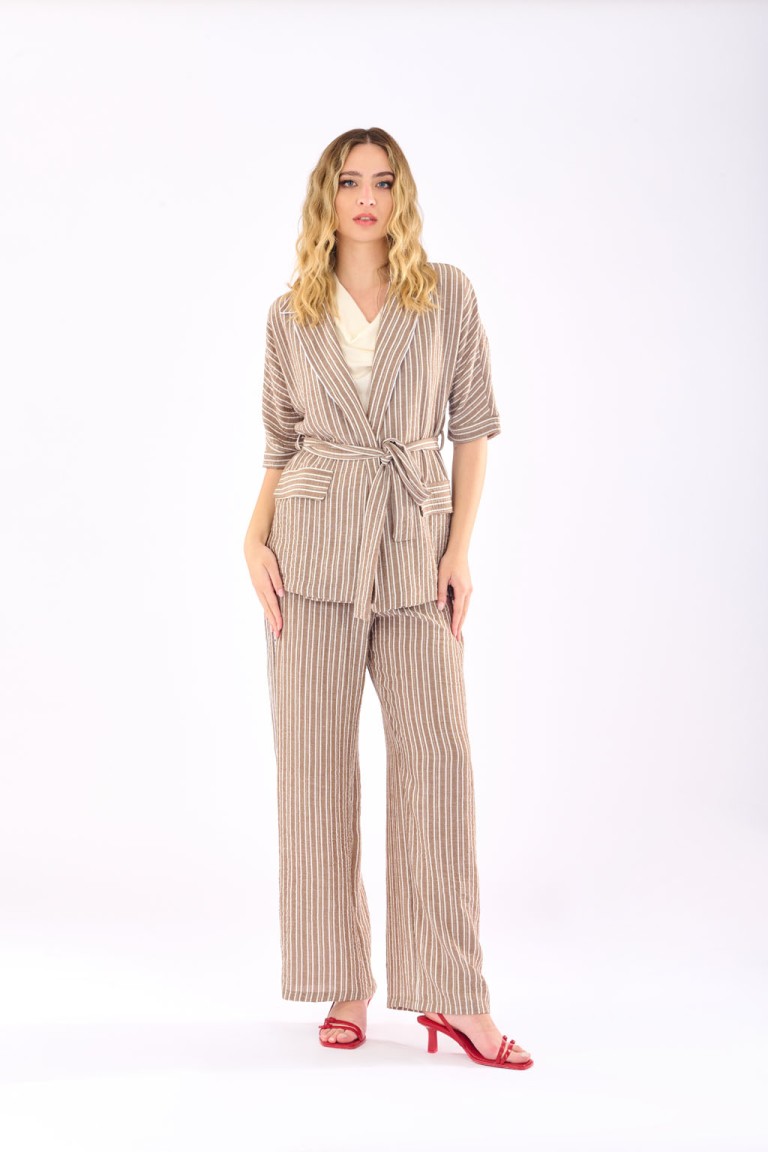 Pantalone righe inserto...