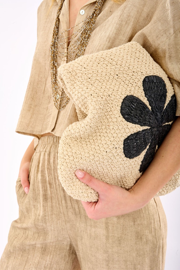 Borsa crochet fiore