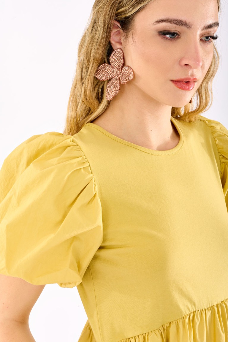 Orecchini fiore strass