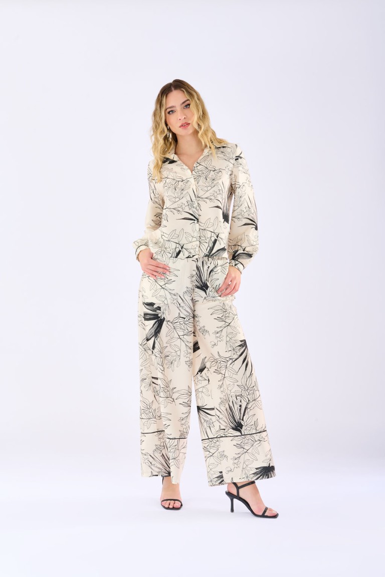 Pantalone stampa floreale