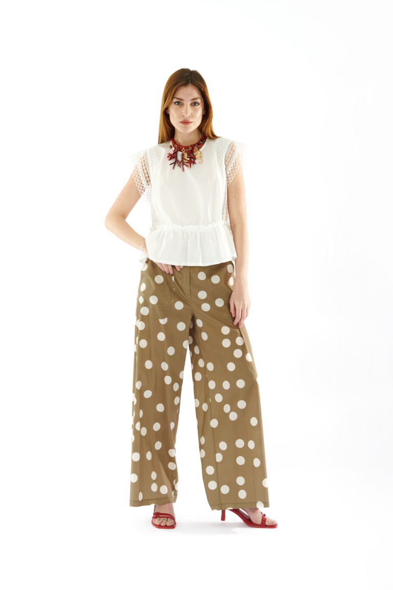 Pantalone cotone stampato