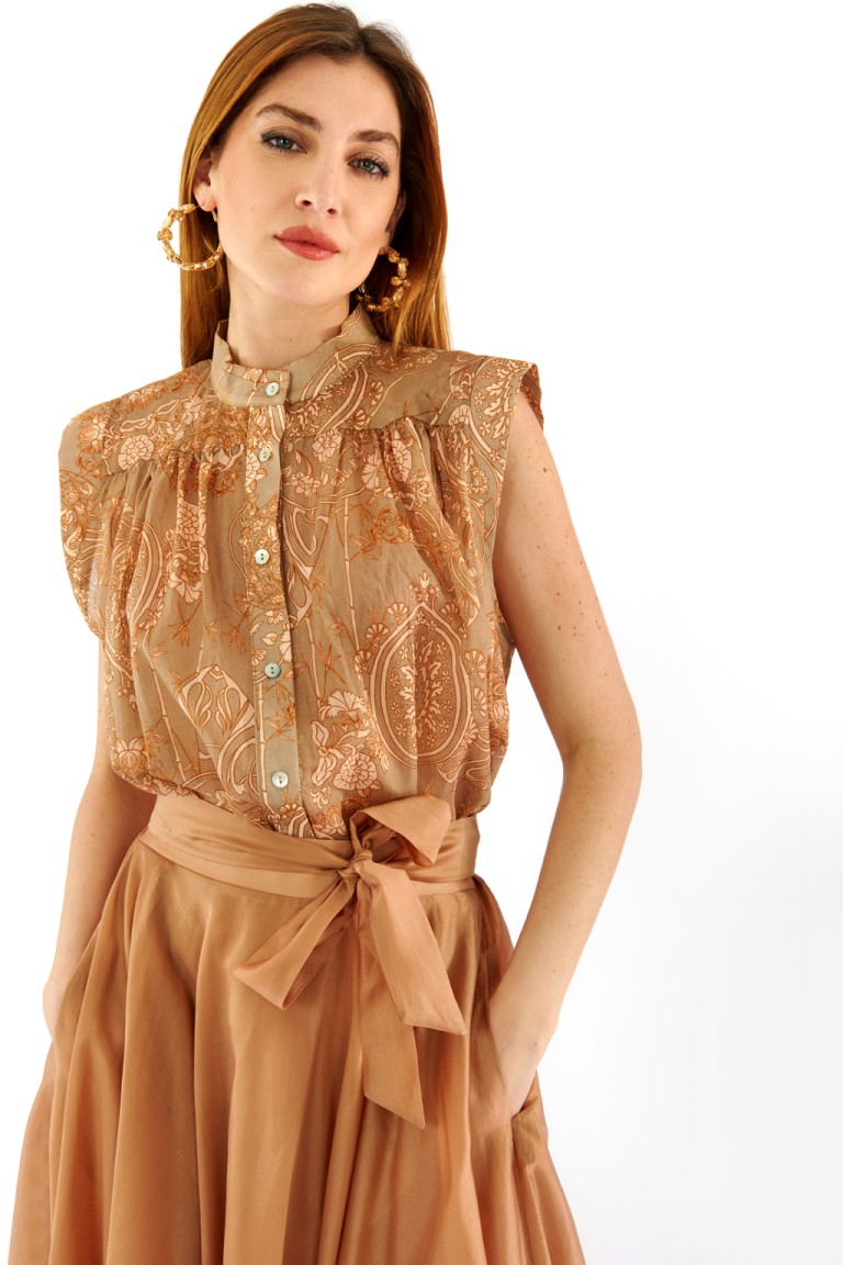 Camicia con stampa barocca