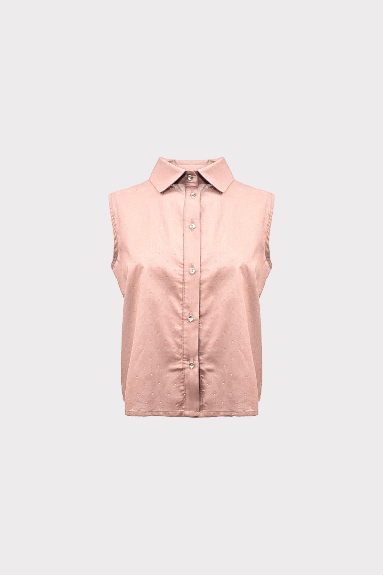 Camicia con borchiette