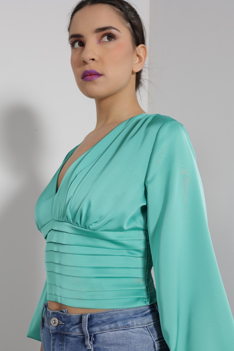 Blusa pieghe