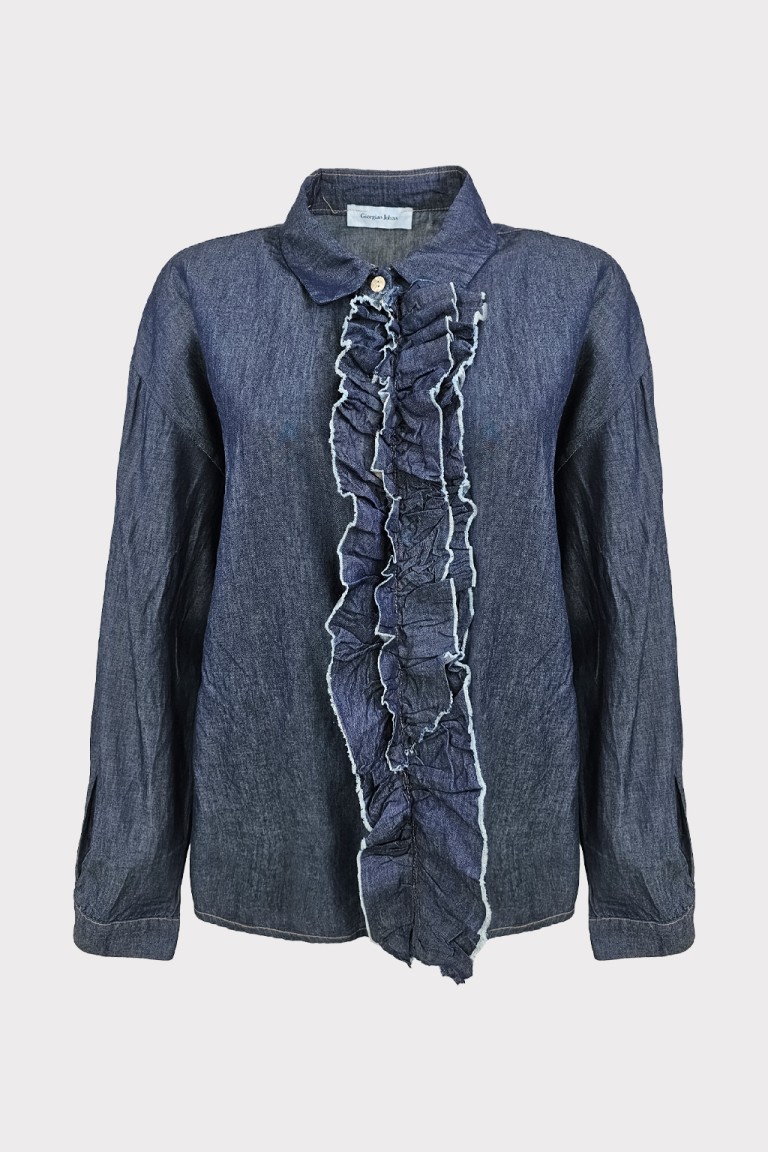 Camicia jeans con gale