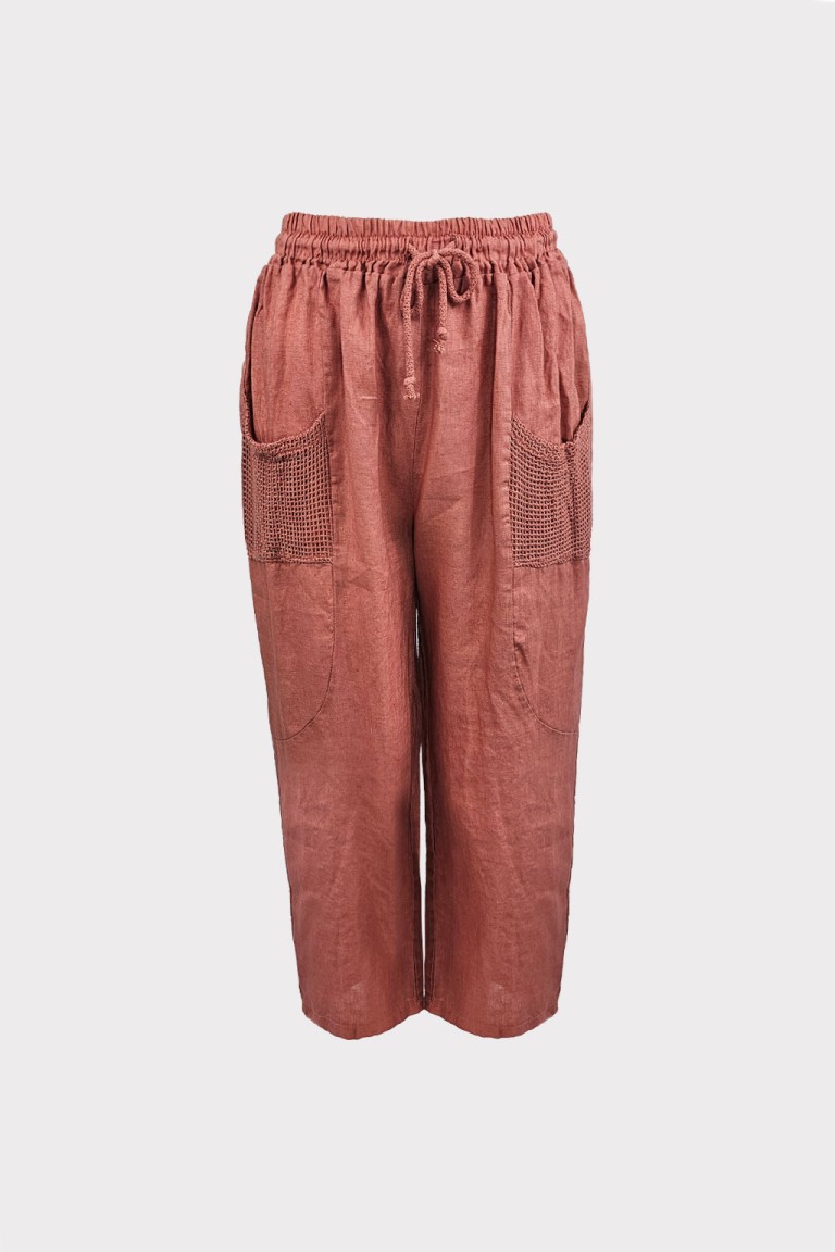 Pantalone con dettaglio rete