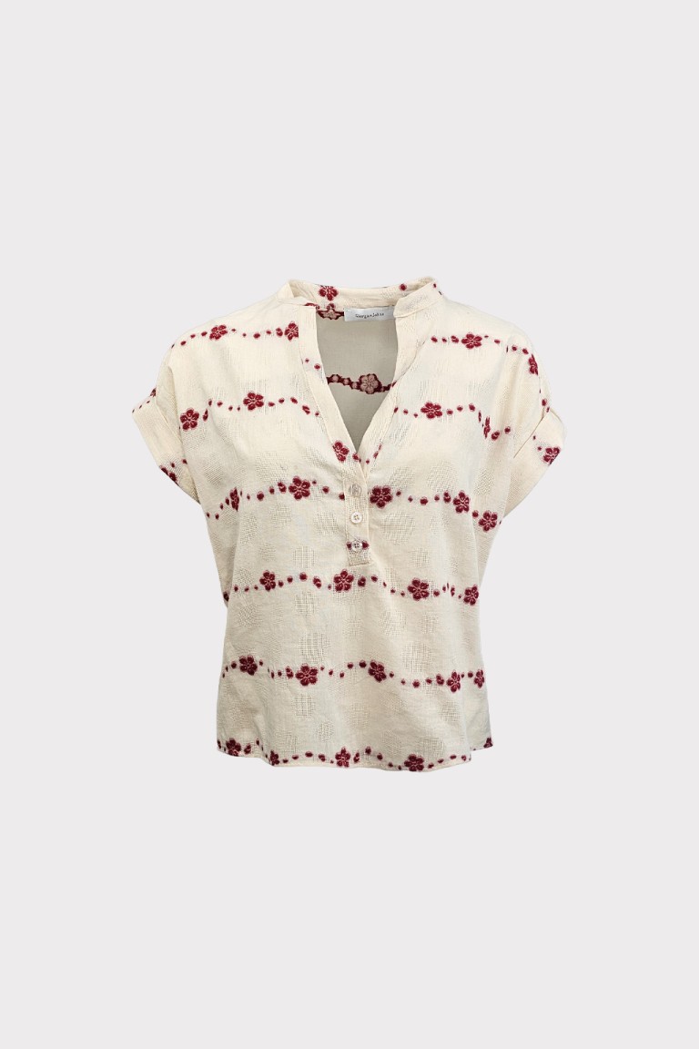 Blusa dettagli ricamati