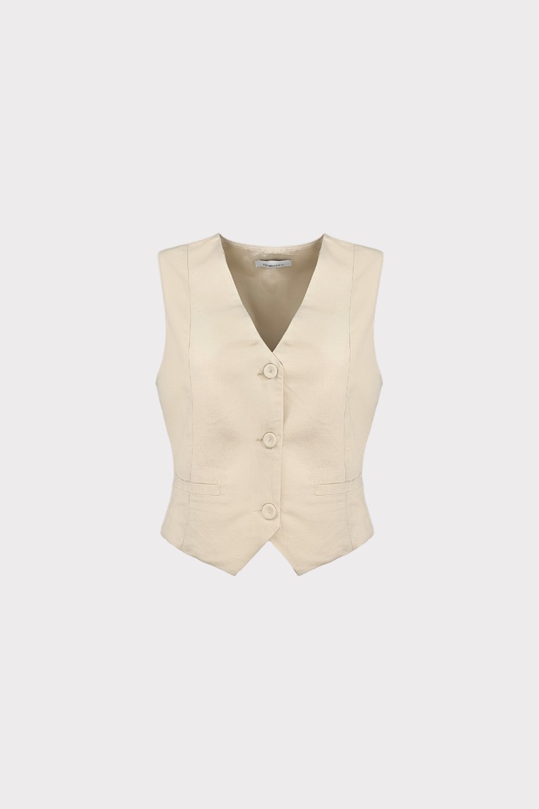 Gilet corto lino