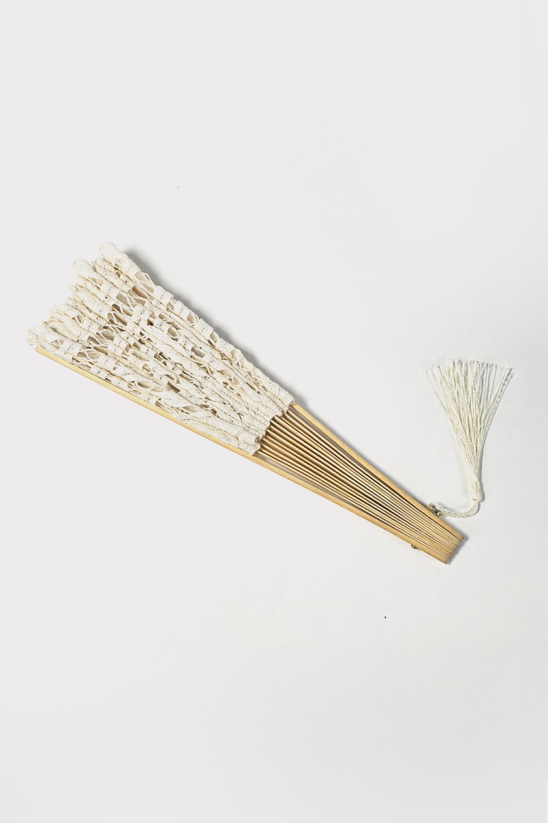 Ventaglio bamboo pizzo
