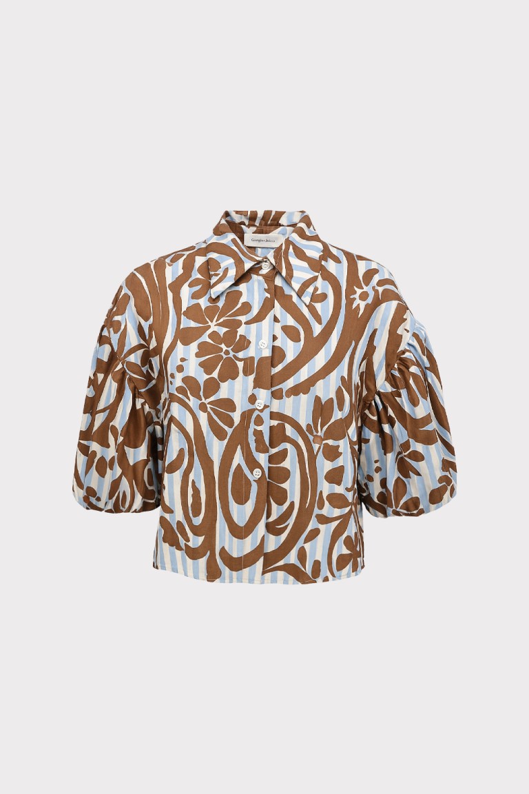 Camicia stampata lyocell