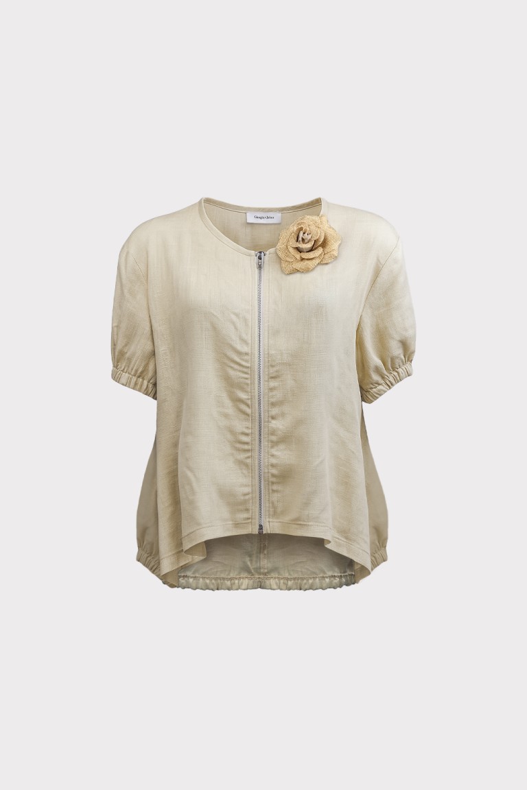 Giacca bomber lino