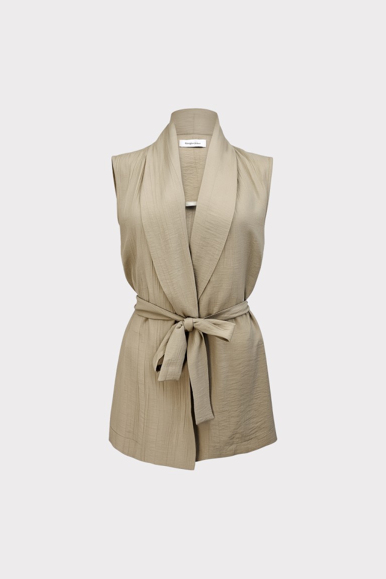Gilet tessuto increspato