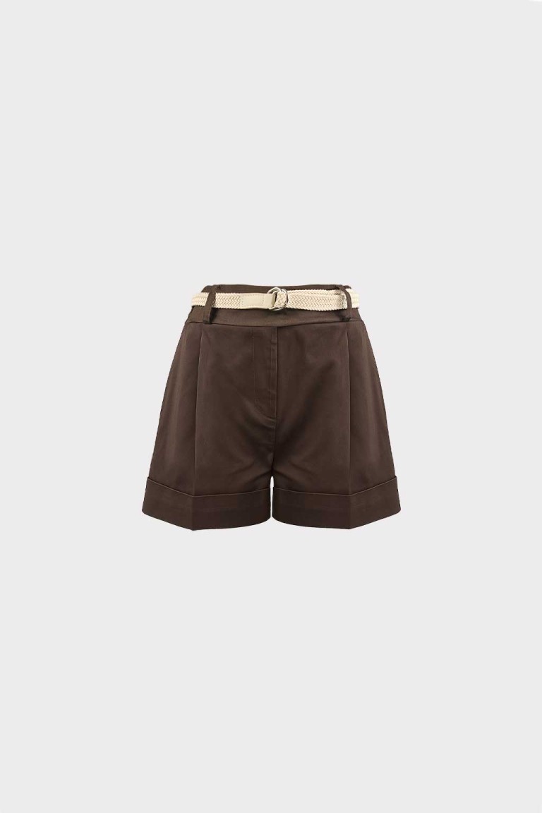 Shorts con risvolto