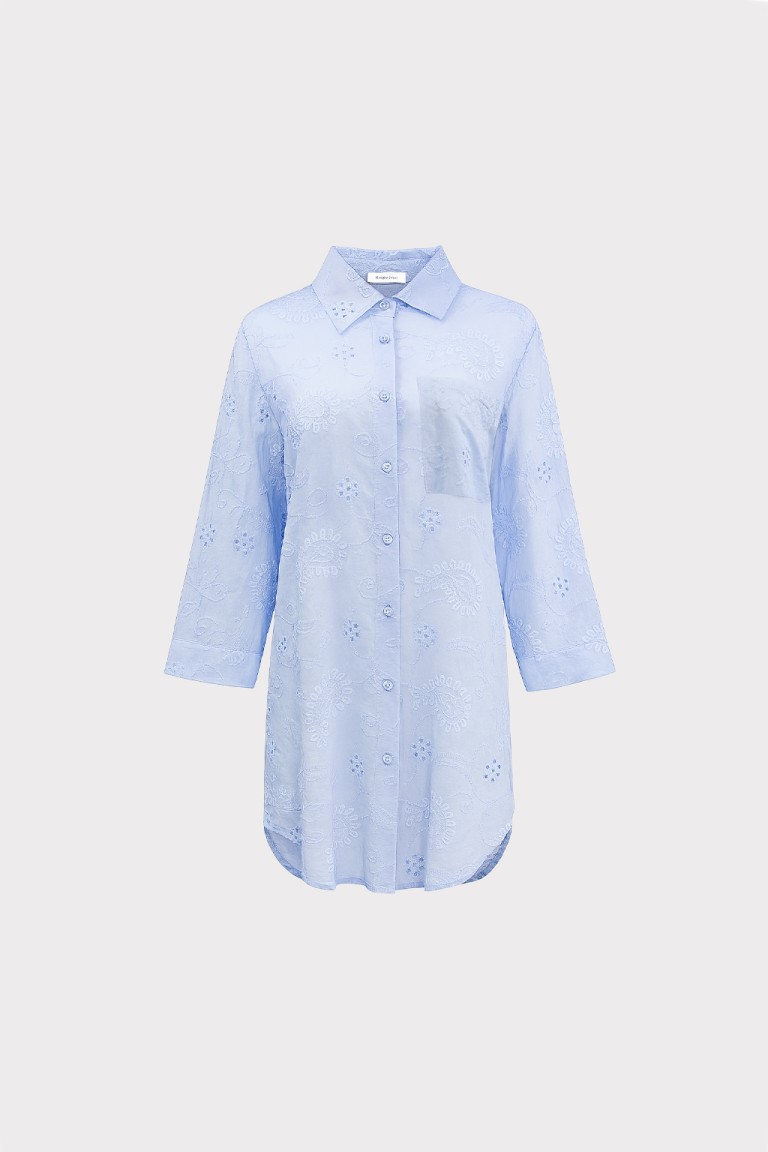 Abito camicia corto in...