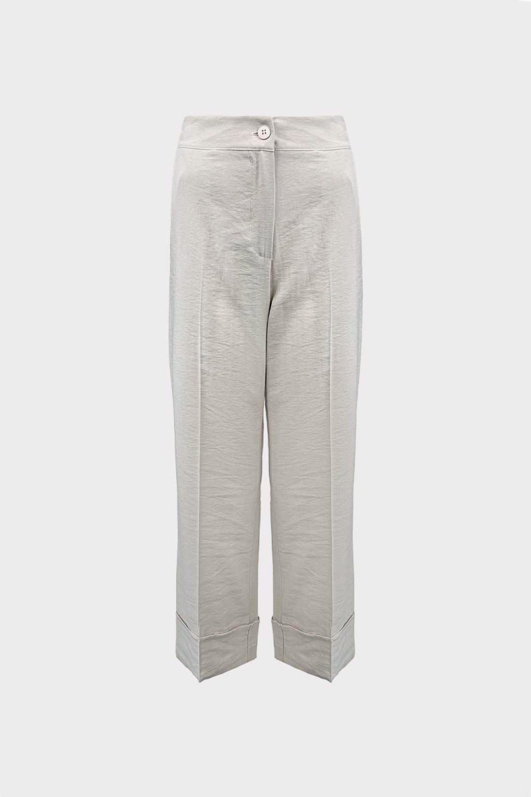 Pantalone in cupro con piegone
