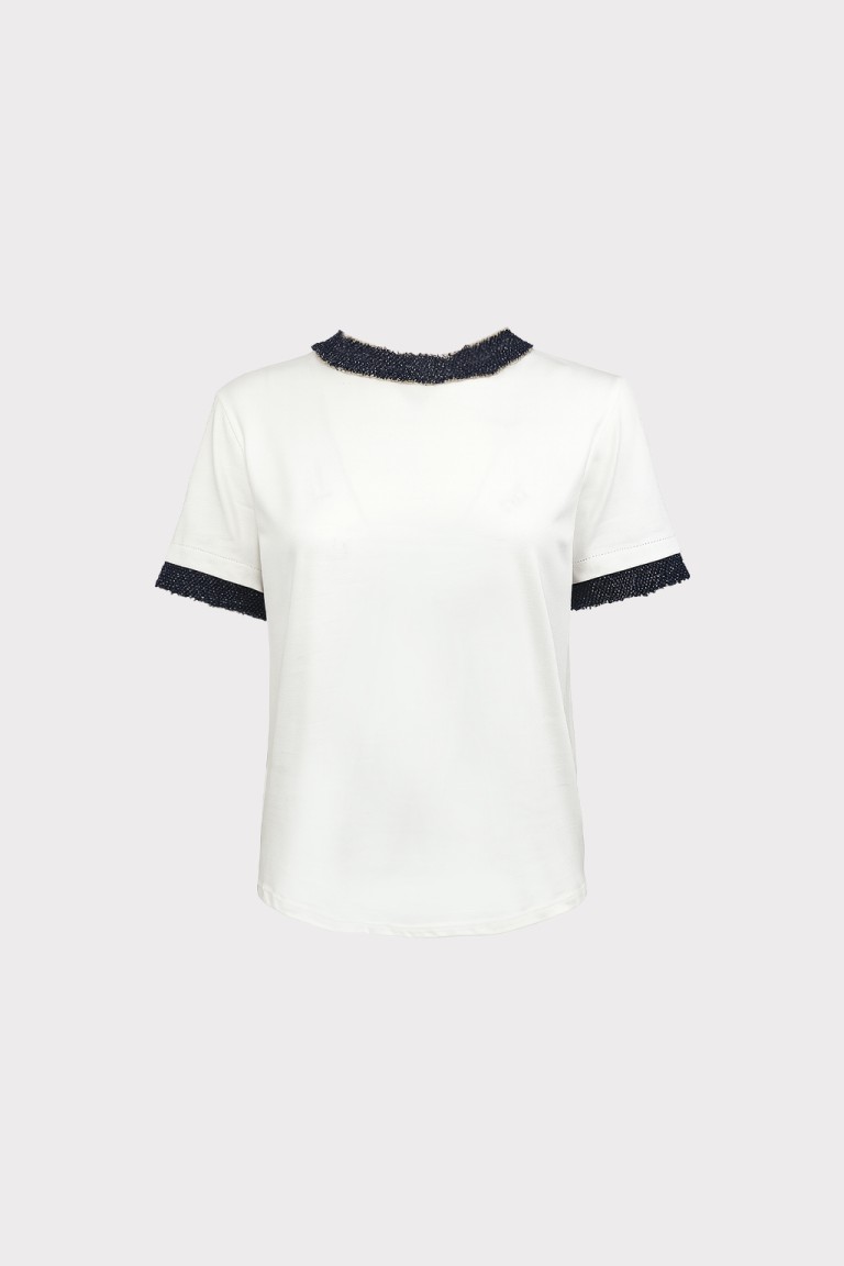 T-Shirt dettagli boucle'