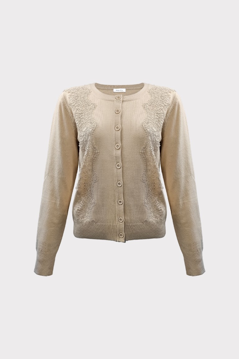 Cardigan inserti pizzo