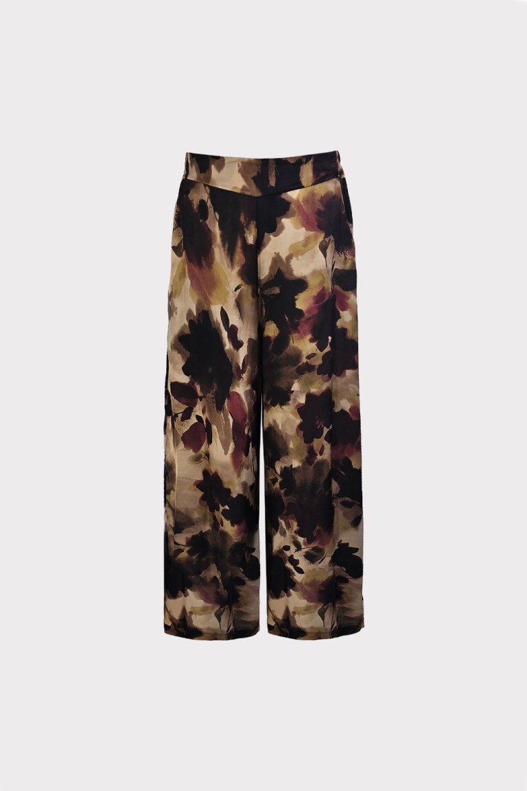Pantalone satin stampato