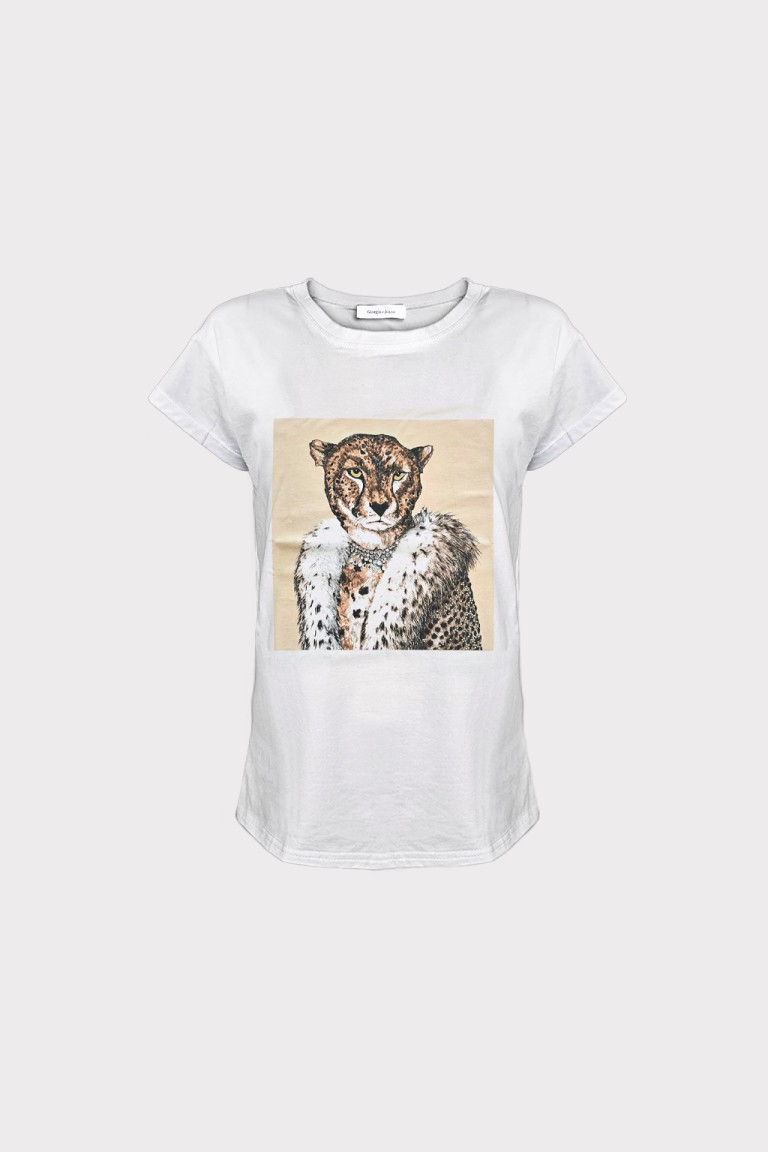 T shirt ghepardo glam
